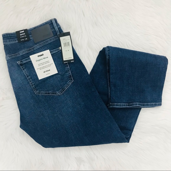 Mavi Other - NWT!! Mens Mavi Organic Cotton Blend Move Zach Straight Leg Jean Rich Indigo